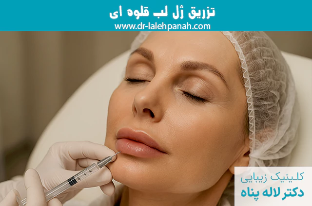 تزریق ژل لب قلوه ای